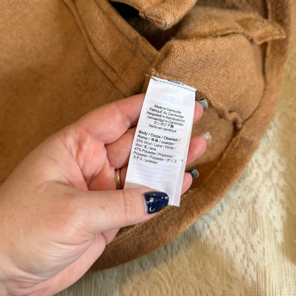 J. Crew wool blend camel Shacket - Picture 9 of 11